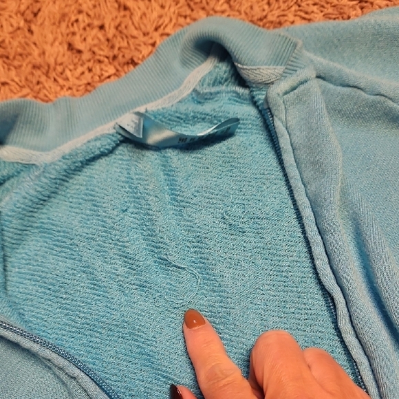 Skims French Terry Modal Zip Up- Cyan - Picture 11 of 11